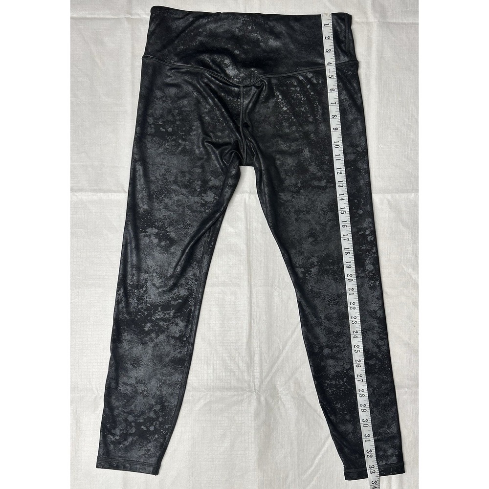 Faux Leather Leggings Shiny Black High Waist Tummy Control Pants